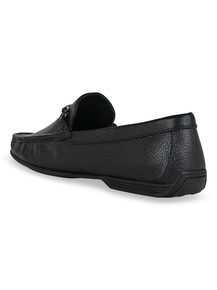 Regal Black Men Casual Buckled Loafers
