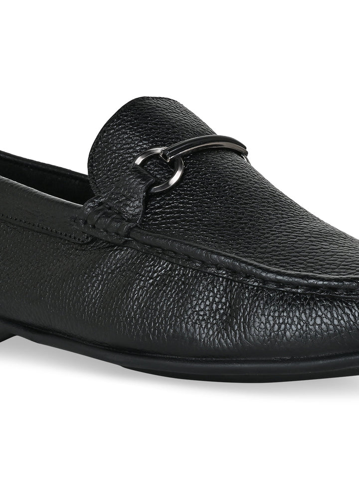 Regal Black Men Casual Buckled Loafers
