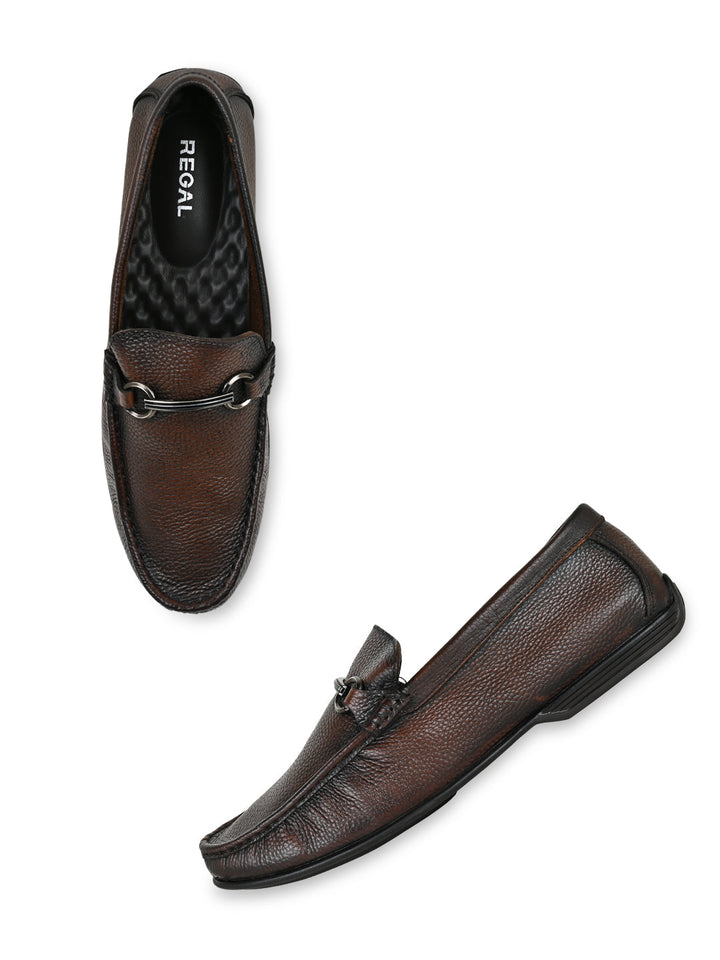 Regal Brown Men Casual Buckled Loafers