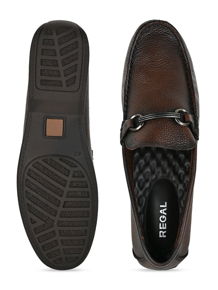 Regal Brown Men Casual Buckled Loafers