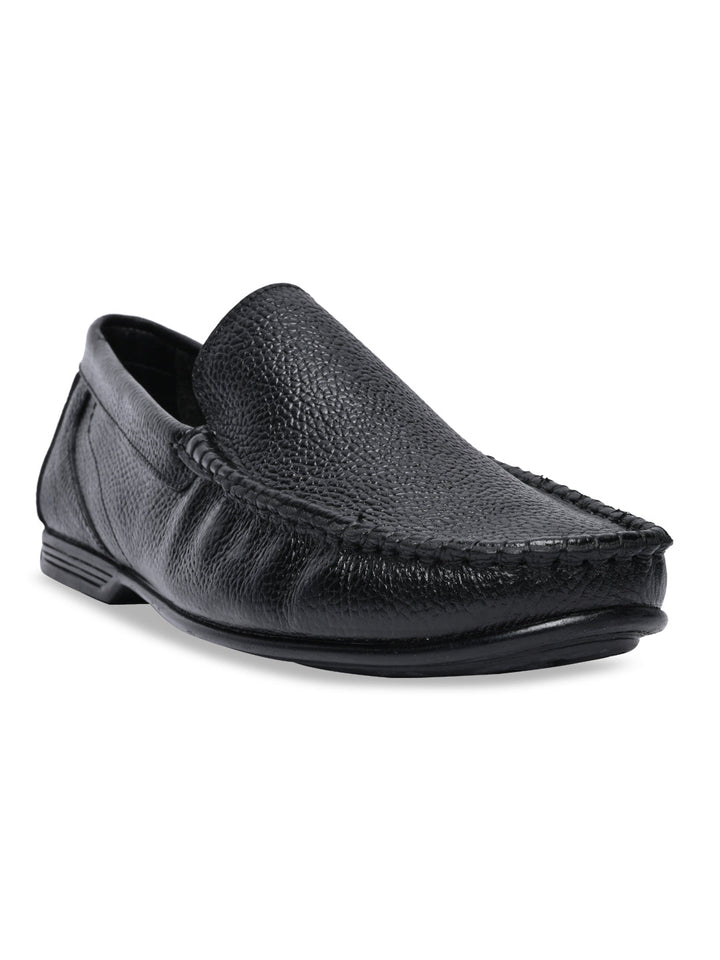 Regal Black Men Casual Leather Driving Loafers