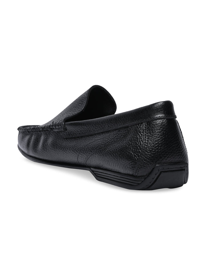 Regal Black Men Casual Leather Driving Loafers