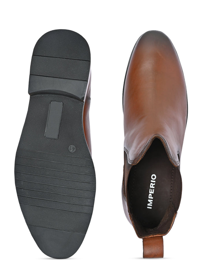 Imperio By Regal Tan Men Leather Boots