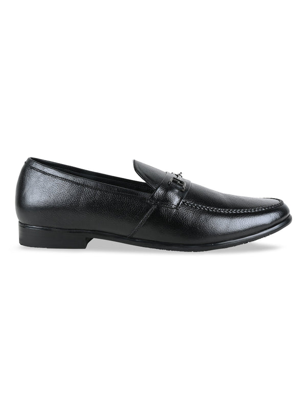 Imperio By Regal Black Men Formal Leather Buckled Slip Ons