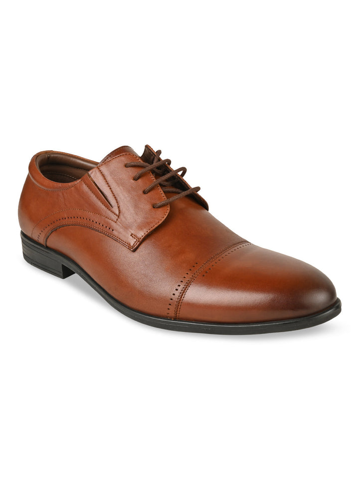 Imperio By Regal Tan Men Formal Lace Up Oxfords