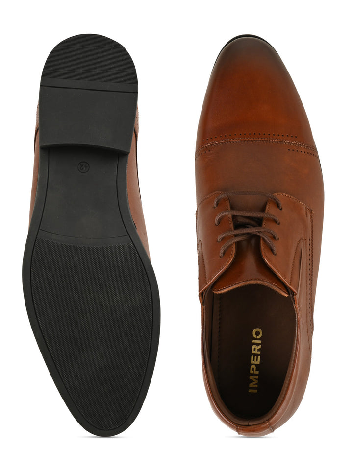 Imperio By Regal Tan Men Formal Lace Up Oxfords