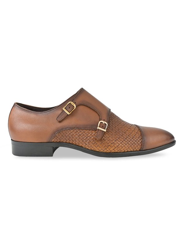 Imperio By Regal Tan Men Leather Double Monks