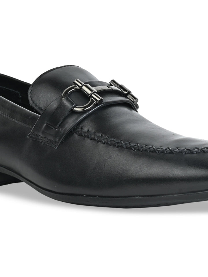 Imperio By Regal Black Men Formal Leather Buckled Slip Ons