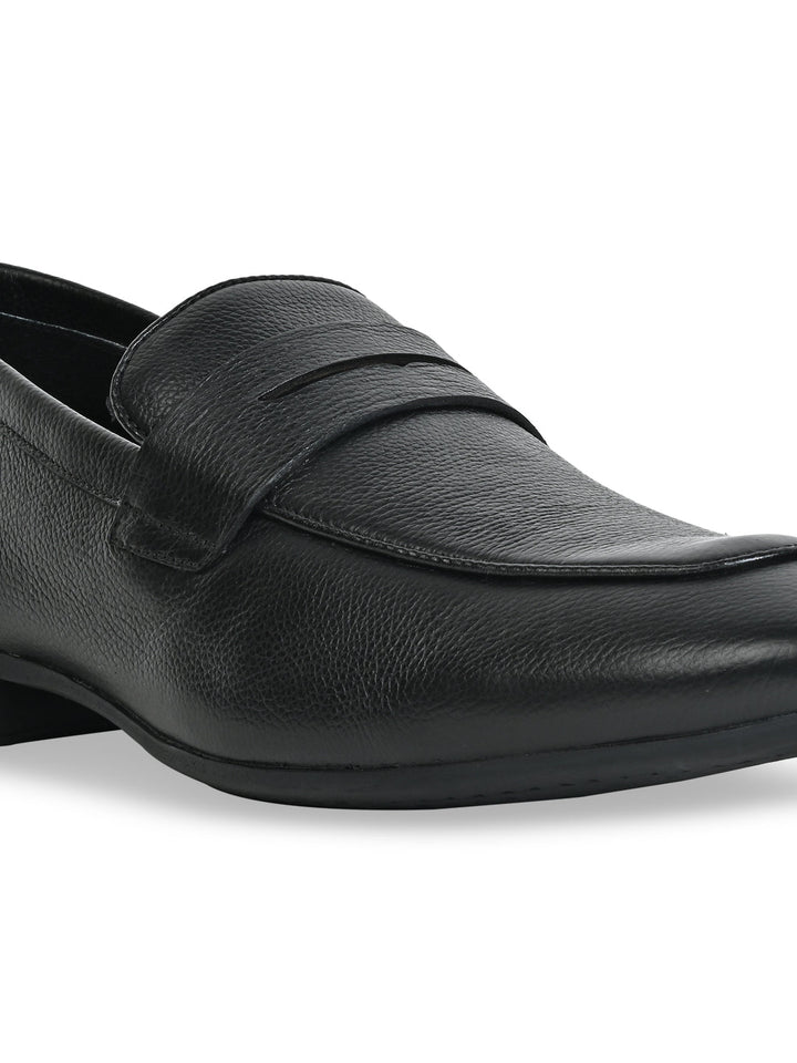 Imperio By Regal Black Men Formal Leather Saddle Slip Ons
