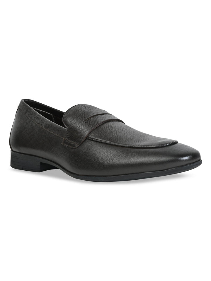 Imperio By Regal Dark Tan Men Formal Leather Saddle Slip Ons