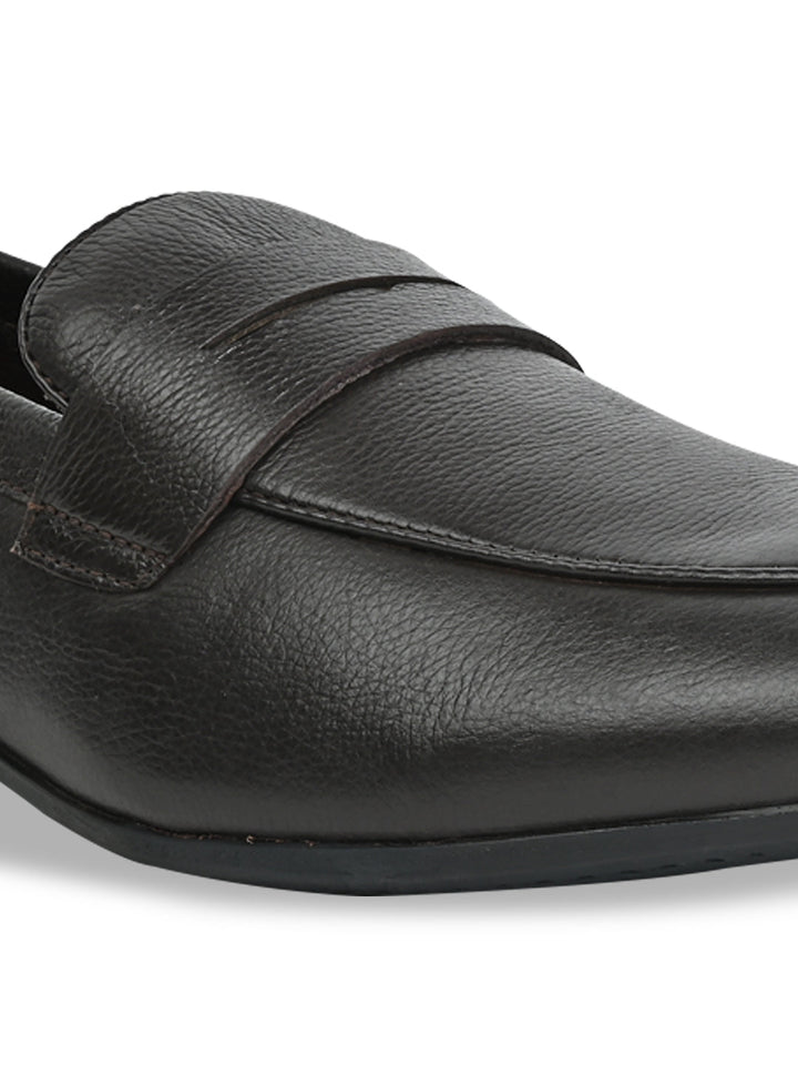 Imperio By Regal Dark Tan Men Formal Leather Saddle Slip Ons