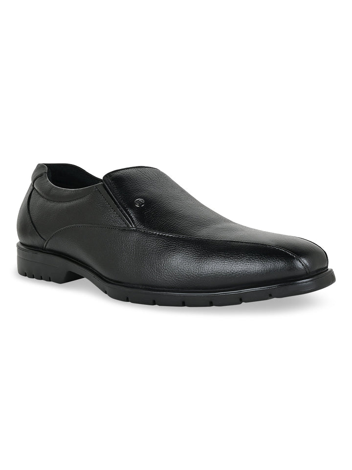 Imperio By Regal Black Men Classic Leather Slip Ons