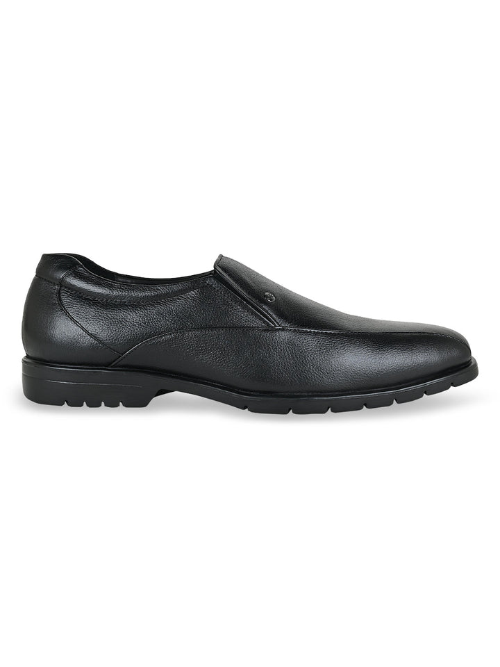 Imperio By Regal Black Men Classic Leather Slip Ons