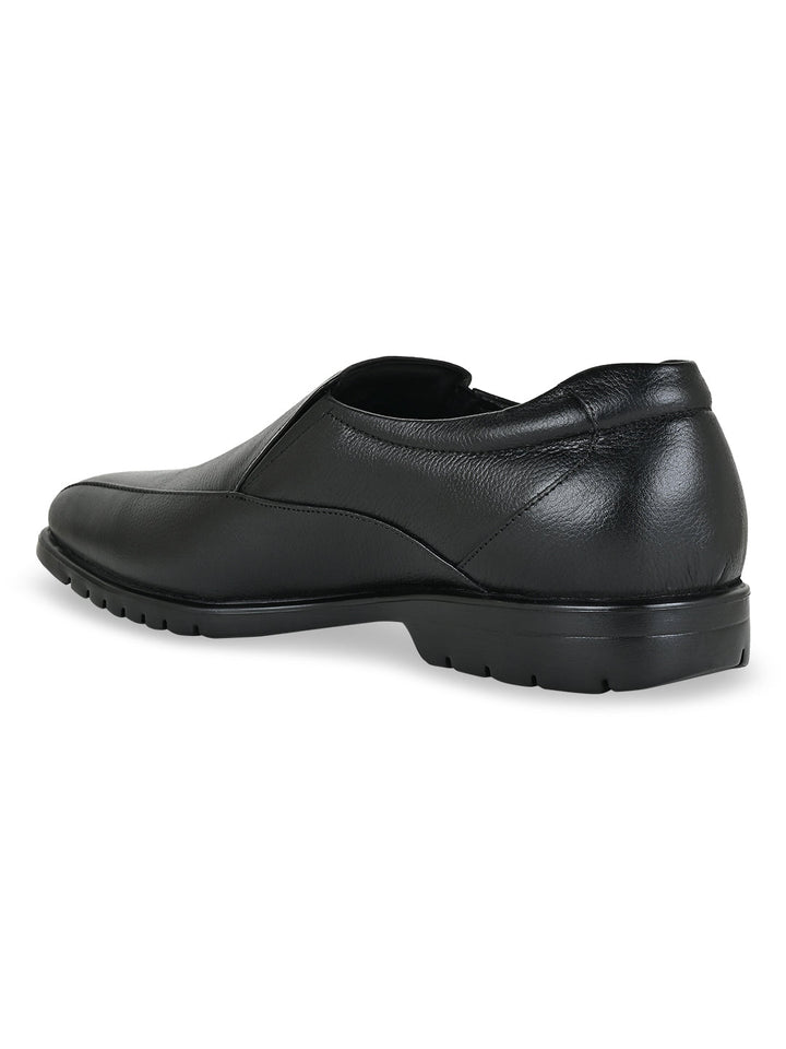 Imperio By Regal Black Men Classic Leather Slip Ons