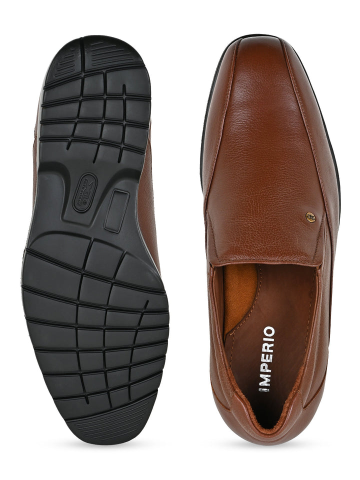 Imperio By Regal Brown Men Classic Leather Slip Ons