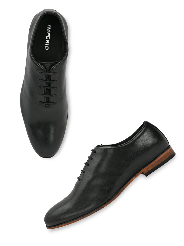 Imperio By Regal Black Men Formal Leather Lace Ups