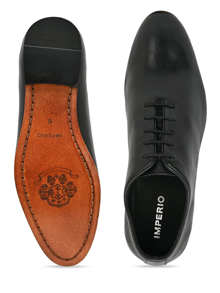 Imperio By Regal Black Men Formal Leather Lace Ups
