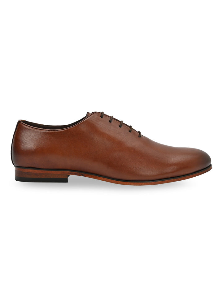 Imperio By Regal Tan Men Formal Leather Lace Ups