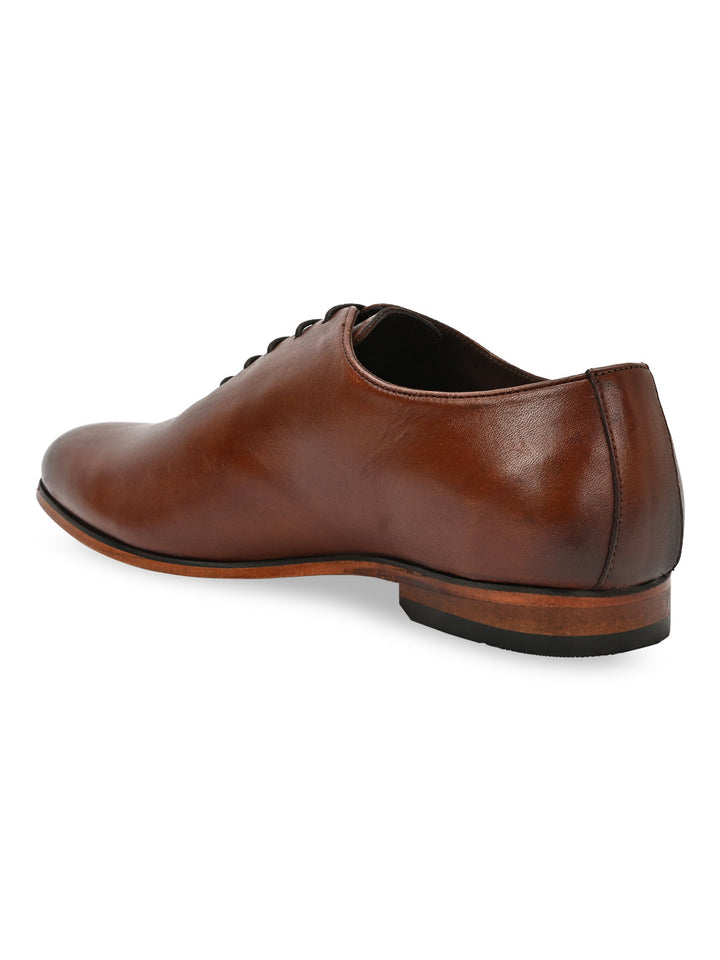 Imperio By Regal Tan Men Formal Leather Lace Ups