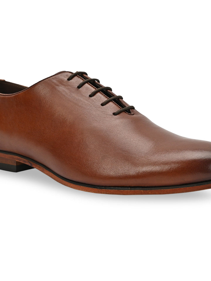 Imperio By Regal Tan Men Formal Leather Lace Ups