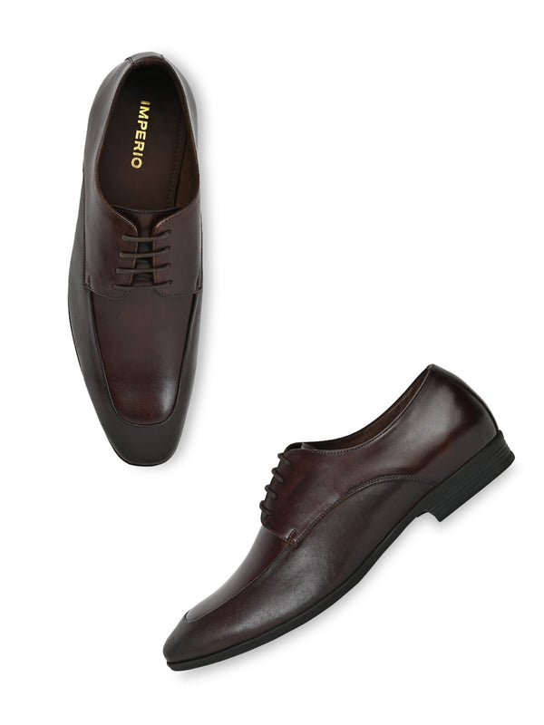 Imperio By Regal Brown Men Formal Leather Lace Ups