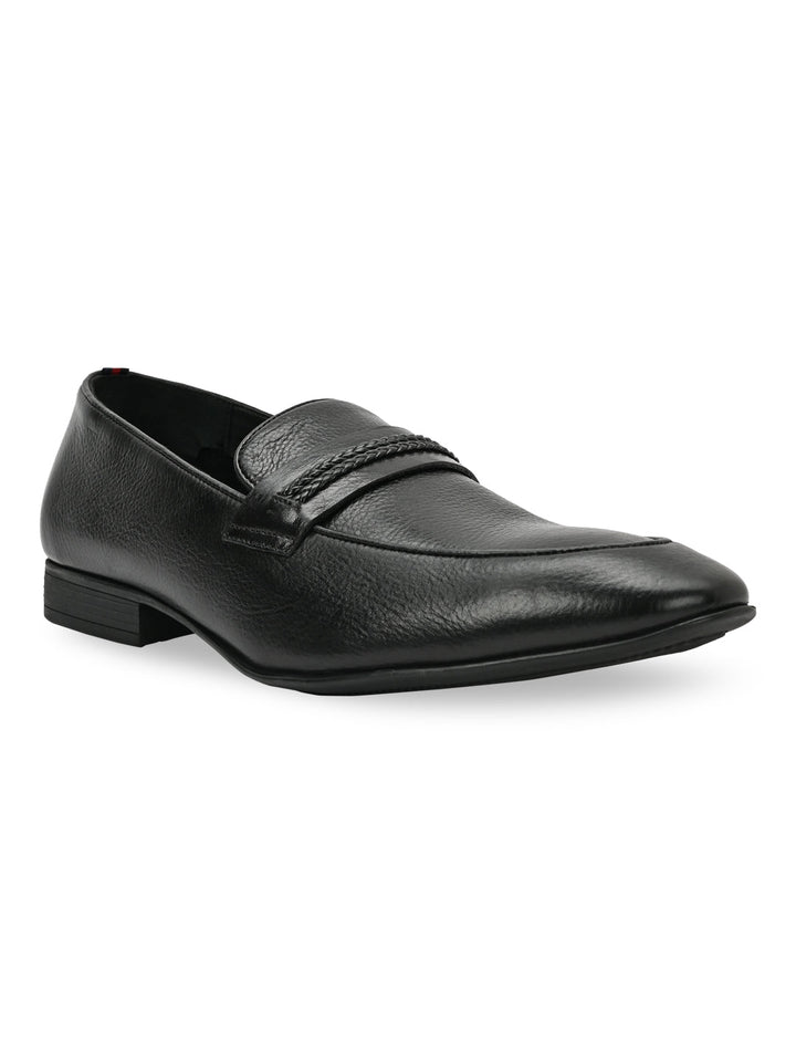 Imperio By Regal Black Men Formal Leather Buckled Slip Ons
