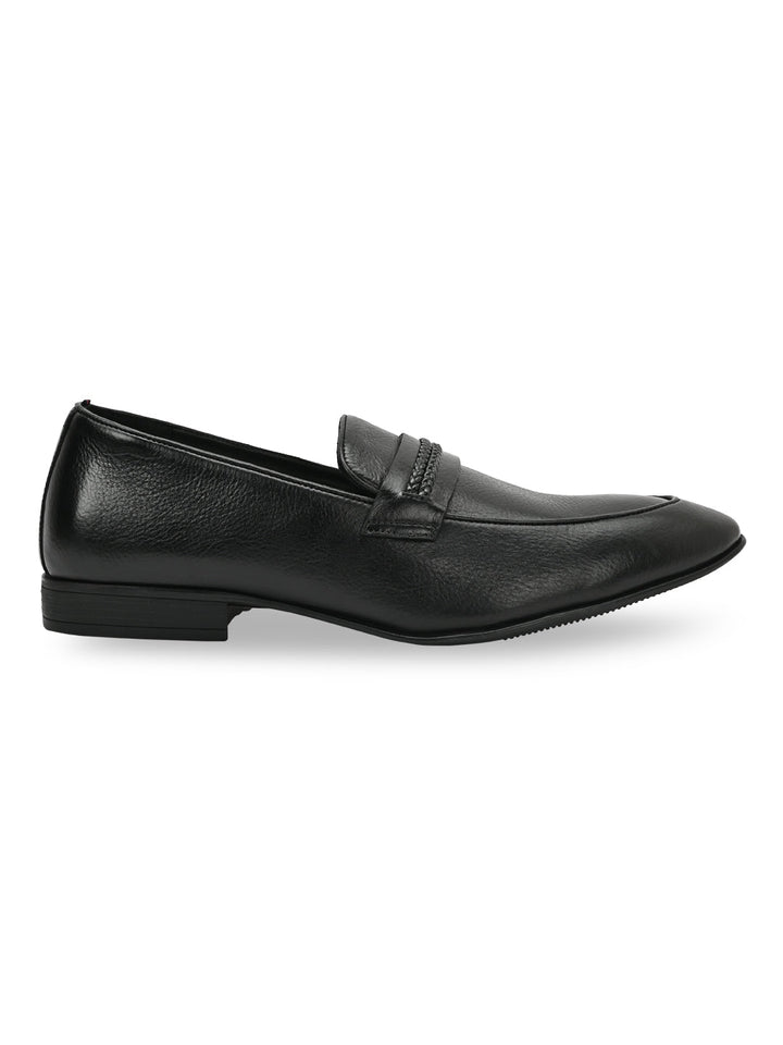 Imperio By Regal Black Men Formal Leather Buckled Slip Ons