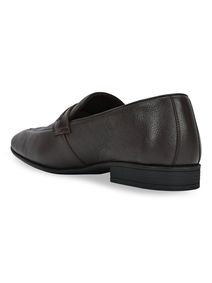 Imperio By Regal Brown Men Formal Leather Buckled Slip Ons