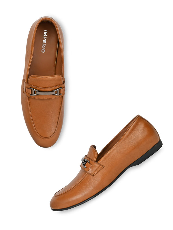Imperio By Regal Brown Men Formal Leather Slip Ons