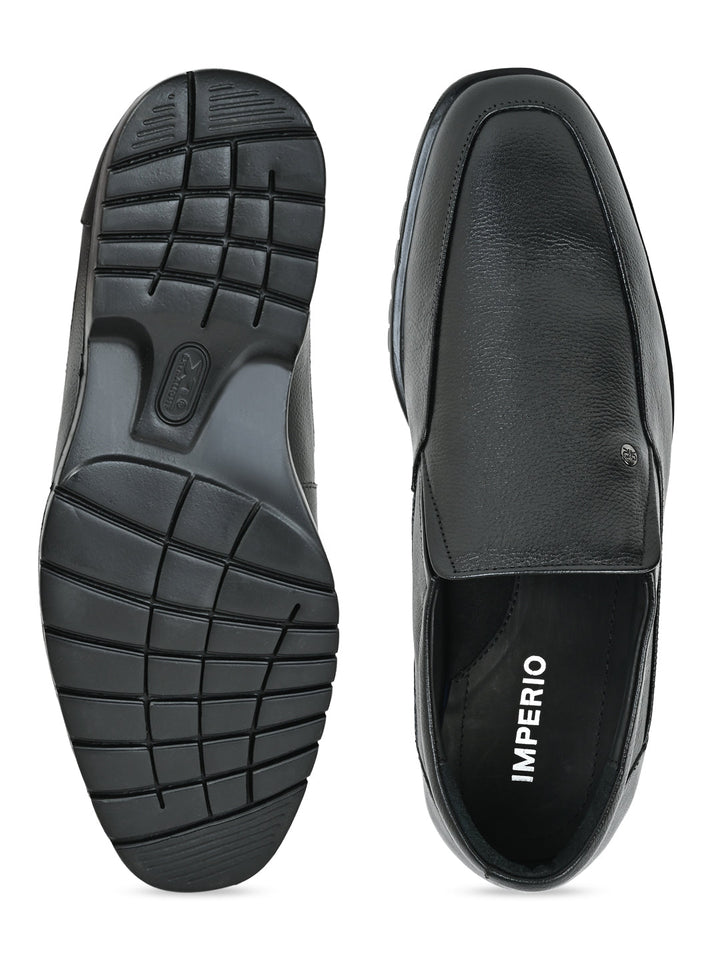 Imperio By Regal Black Men Extra Lite Sole Leather Shoes