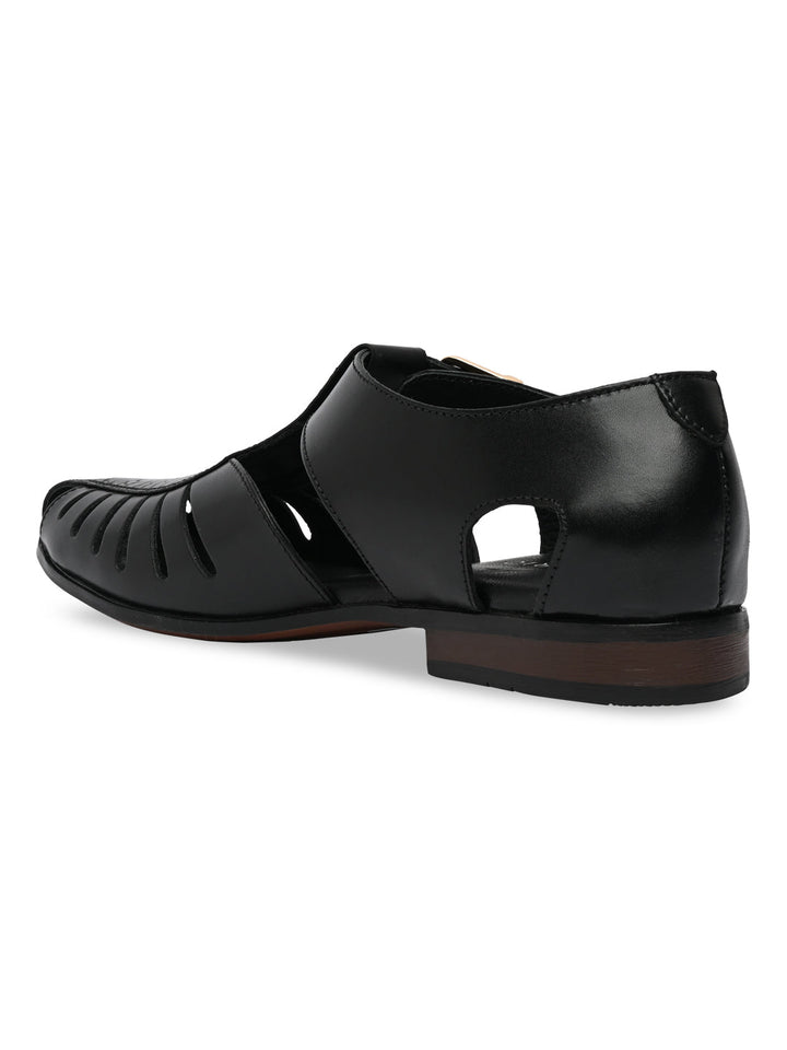 Imperio By Regal Black Men Ethnic Pathani Sandals