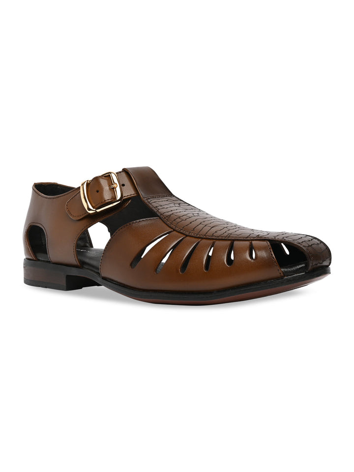 Imperio By Regal Tan Men Ethnic Pathani Sandals