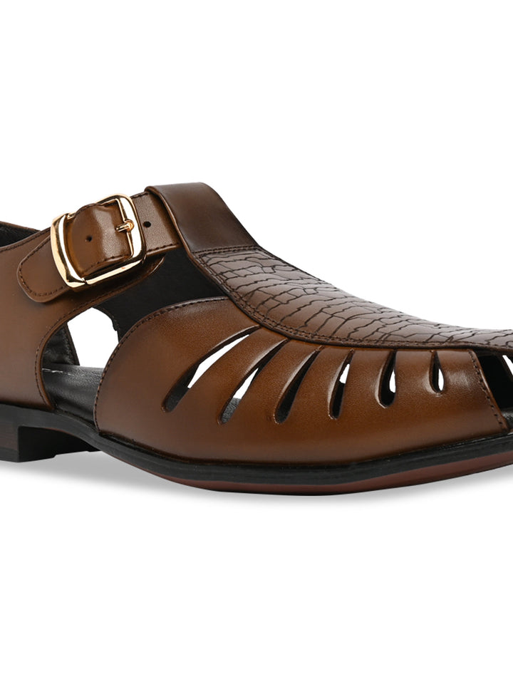 Imperio By Regal Tan Men Ethnic Pathani Sandals