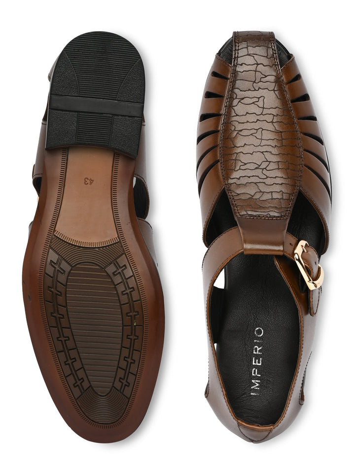 Imperio By Regal Tan Men Ethnic Pathani Sandals