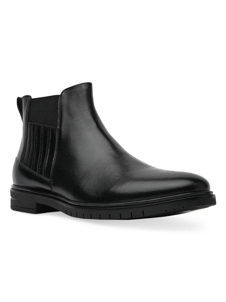 Imperio By Regal Black Mens Chelsea Leather Boots
