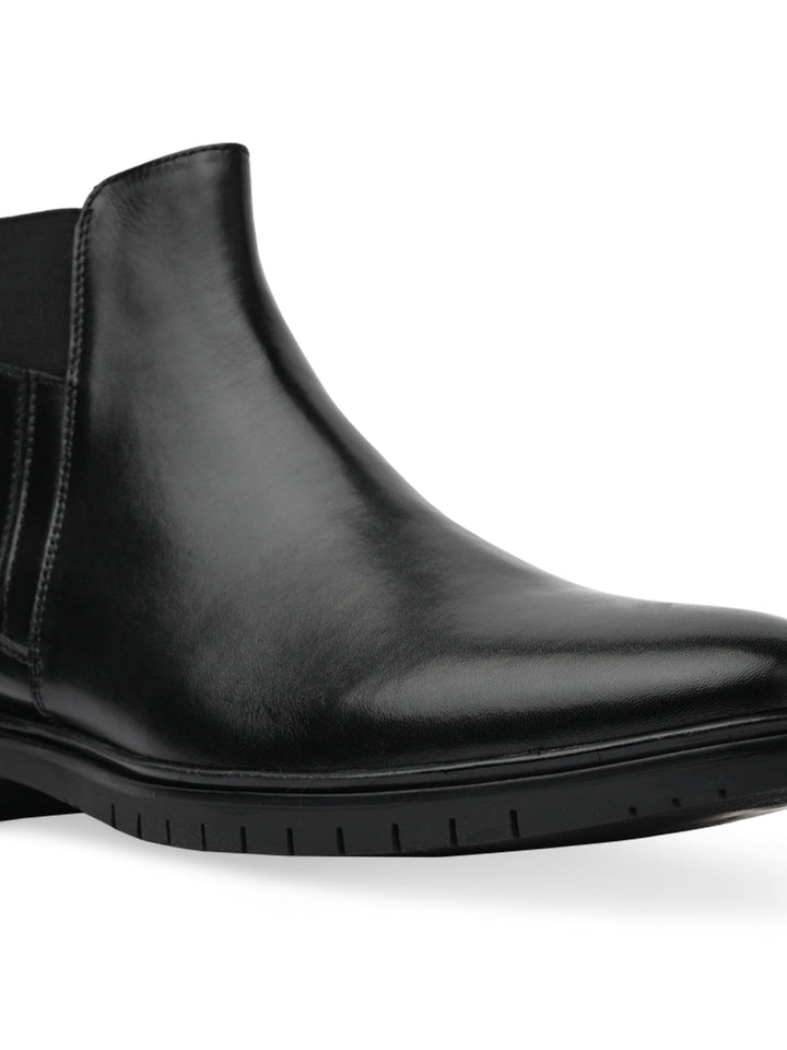 Imperio By Regal Black Mens Chelsea Leather Boots