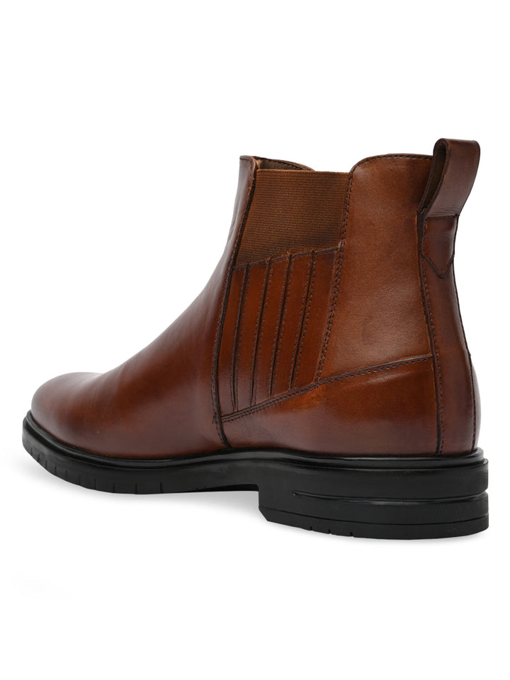 Imperio By Regal Tan Mens Chelsea Leather Boots
