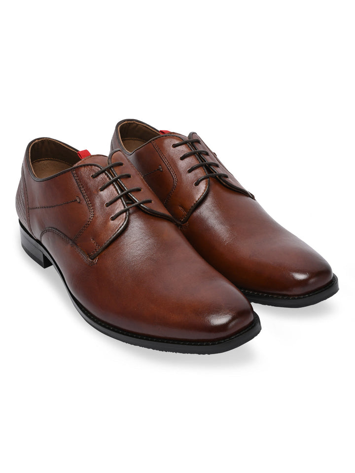 Imperio By Regal Tan Men Classic Leather Formal Lace Ups