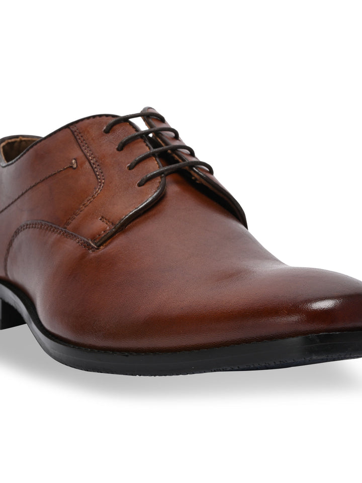 Imperio By Regal Tan Men Classic Leather Formal Lace Ups