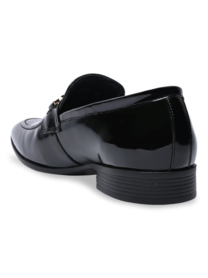 Imperio By Regal Black Men Formal Patent Leather Buckled Slip Ons