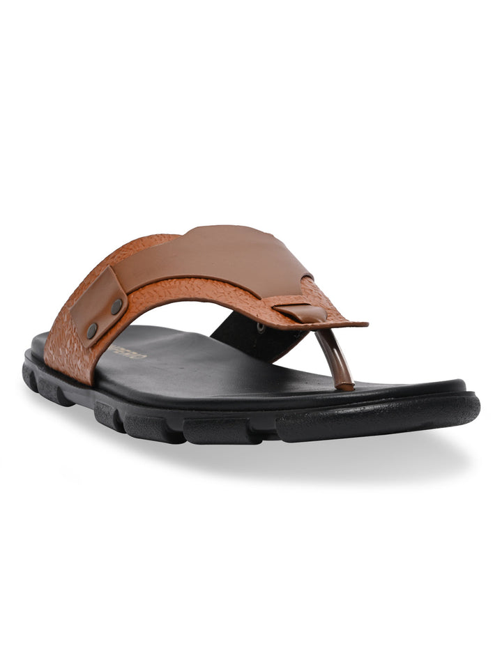 Imperio By Regal Tan Men Casual Leather Sandals