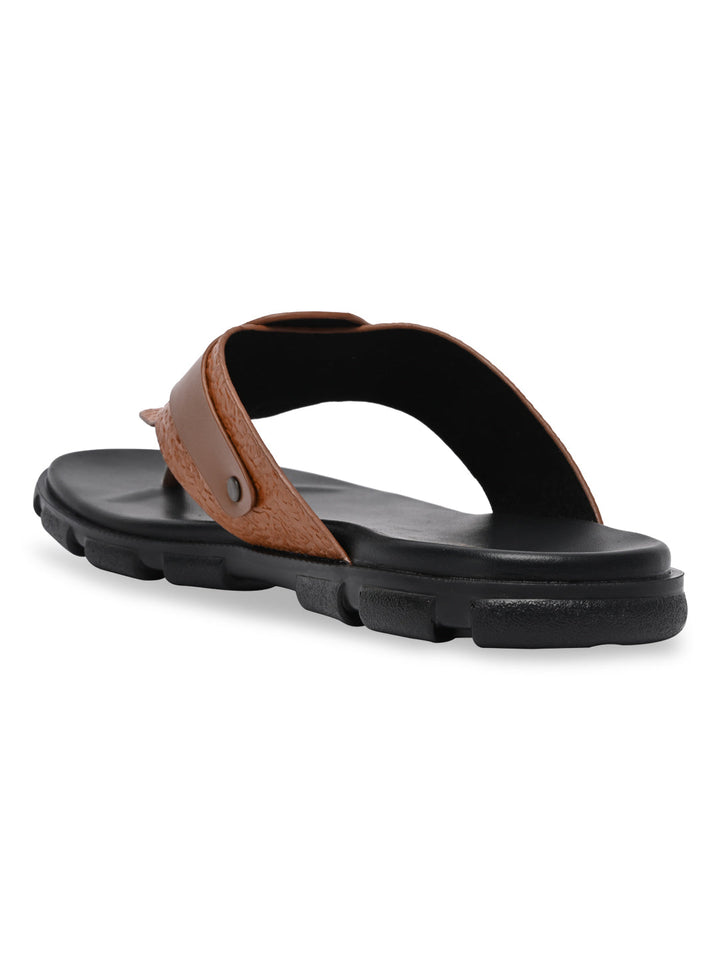 Imperio By Regal Tan Men Casual Leather Sandals