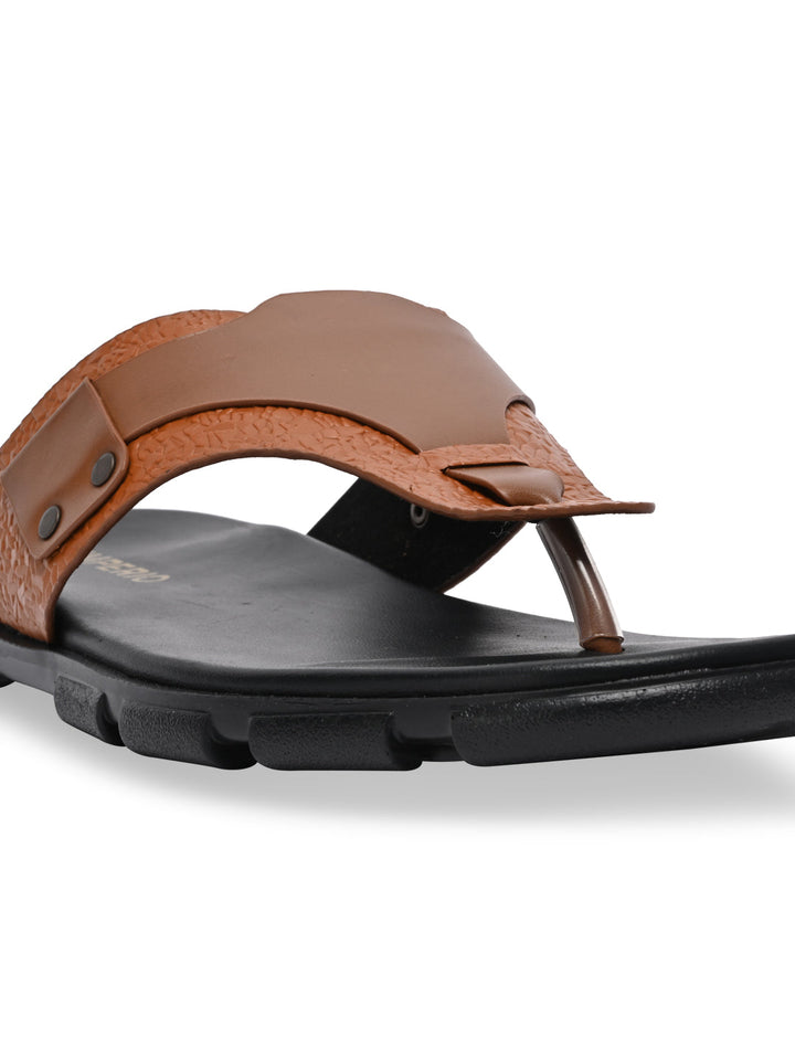 Imperio By Regal Tan Men Casual Leather Sandals