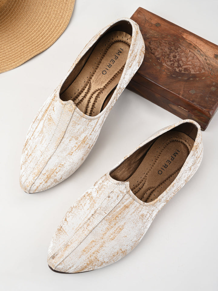 Imperio By Regal Beige Mens Leather Formal Juttis