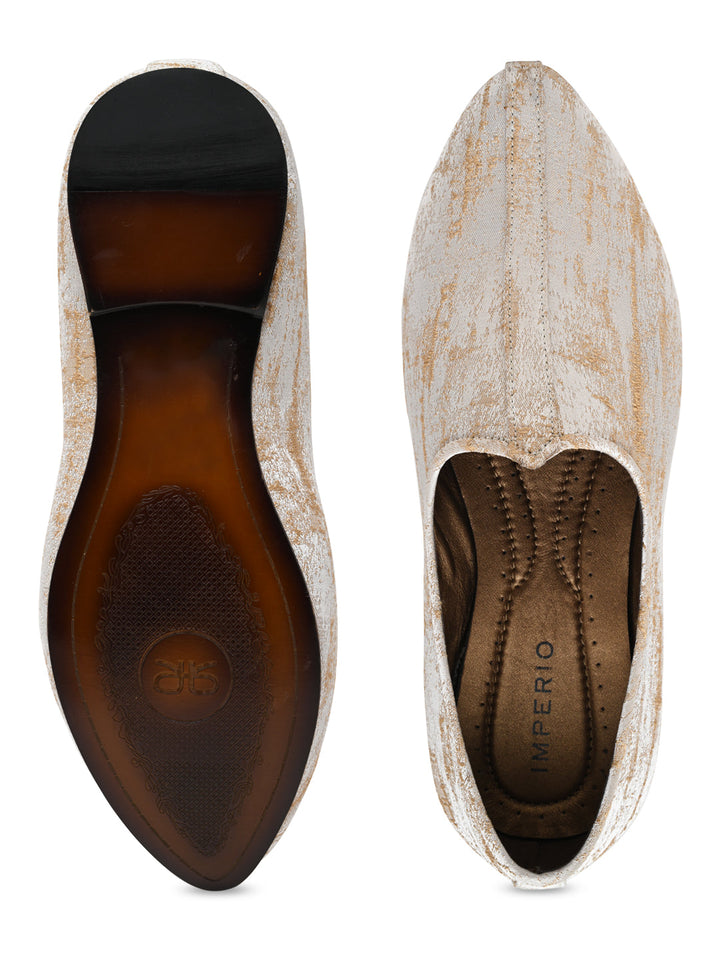 Imperio By Regal Beige Mens Leather Formal Juttis