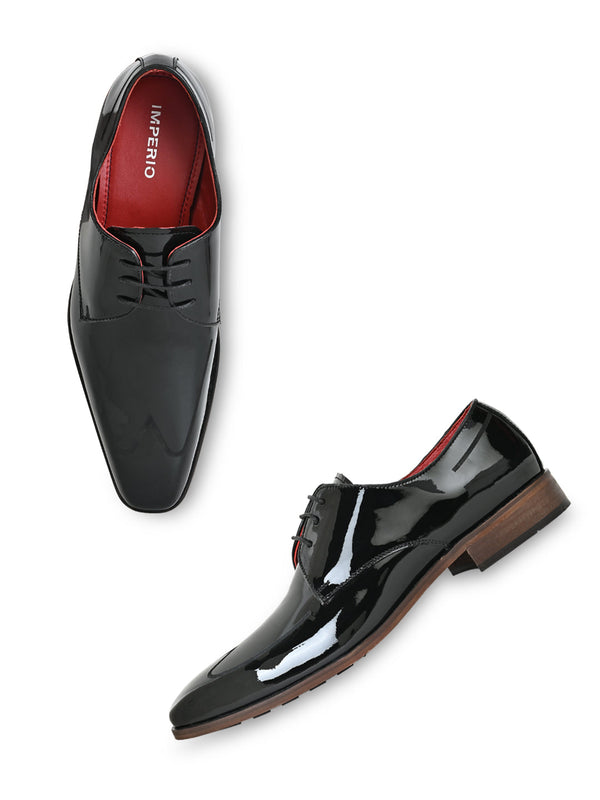 Imperio By Regal Black Men Formal Patent Lace Ups