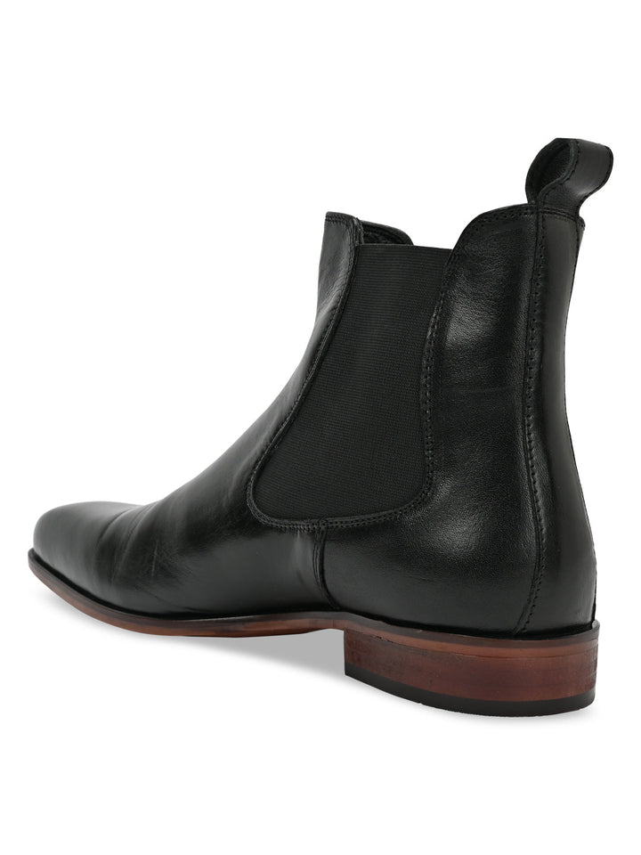 Imperio By Regal Black Men Leather Boots