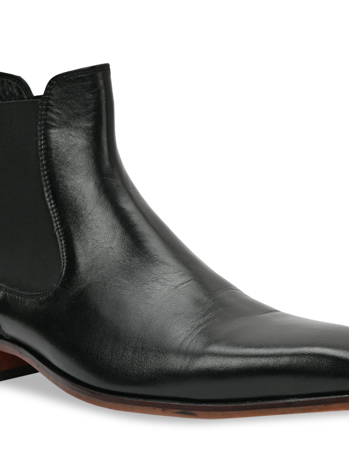 Imperio By Regal Black Men Leather Boots