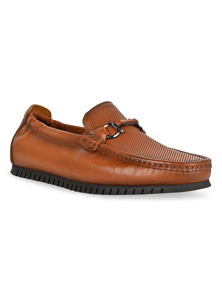 Imperio By Regal Tan Men Leather Comfort Loafers