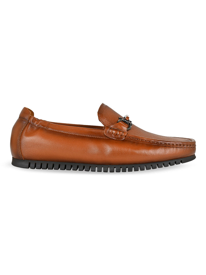 Imperio By Regal Tan Men Leather Comfort Loafers